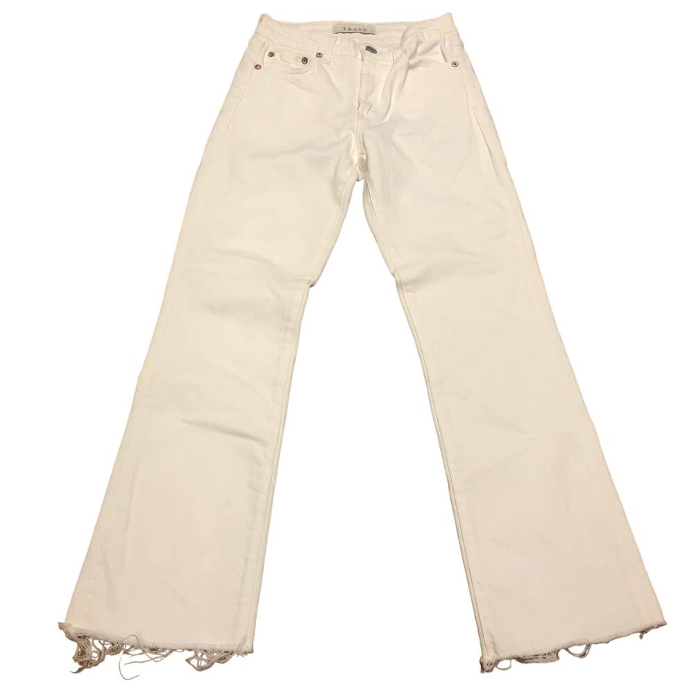 Trave Women's Jeans White Flare Colette - Big Empty sz 24 $228 NWOT's Wide leg